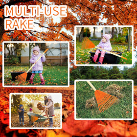 POMIKU kids rakes adjustable length 19 inches for closer work