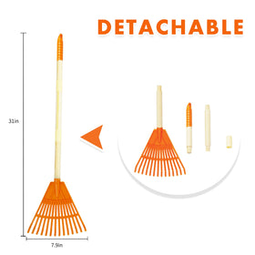 POMIKU kids rakes wooden handle for comfortable grip
