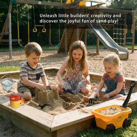POMIKU Outdoor play in sandbox or garden setup