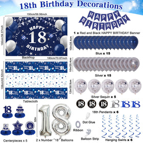 Pongime 18th silver sequin balloons garland creates shimmering photo backdrop.