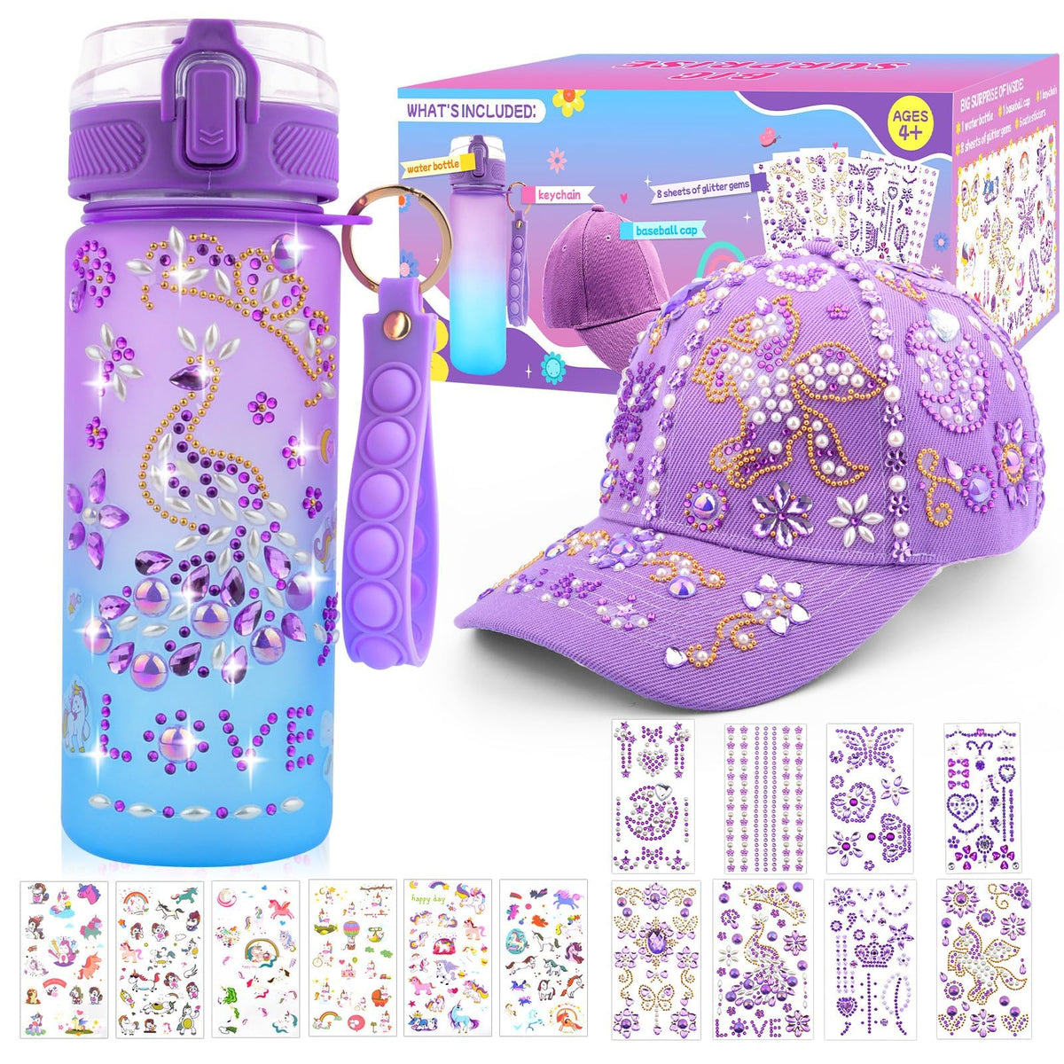 Pongime water bottle decoration kit for creative on-the-go crafting.