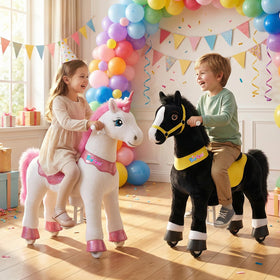 PonyCycle soft plush body design for cozy, comfortable riding.