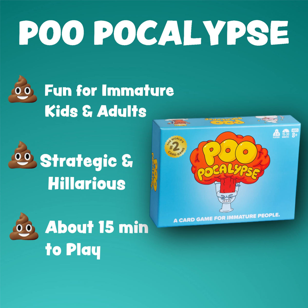 Poo Pocalypse sabotage cards in action adding playful challenges.
