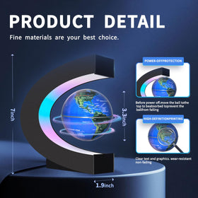 Poojaed globe with LED lights adds ambient illumination for home or office.