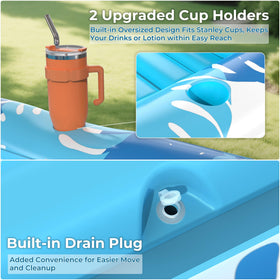 POOLACC 6‑in‑1 design serving as tanning bed and pool float