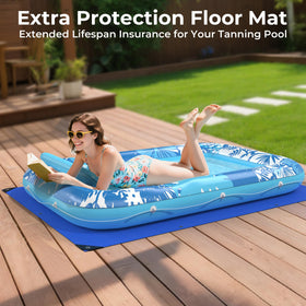 POOLACC 70x46 inch sunbathing lounger offering full-body comfort