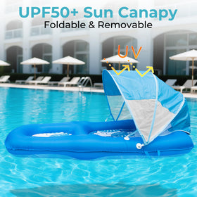 POOLACC ergonomic backrest and footrest support posture for relaxed lounging