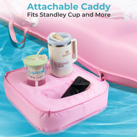 POOLACC cup holder keeps drinks within reach on the float