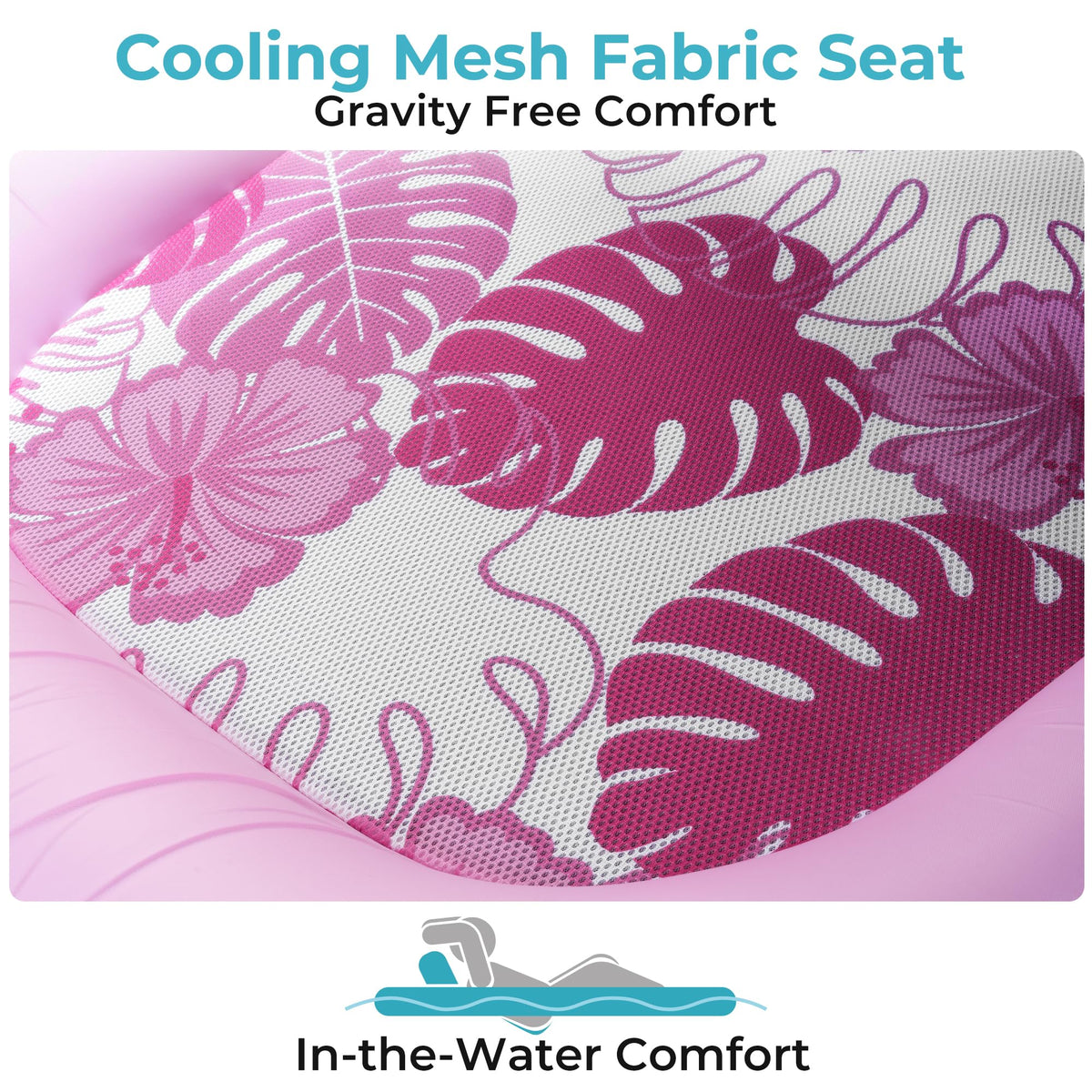 POOLACC quick-dry fabric stays cool and reduces stickiness under sun