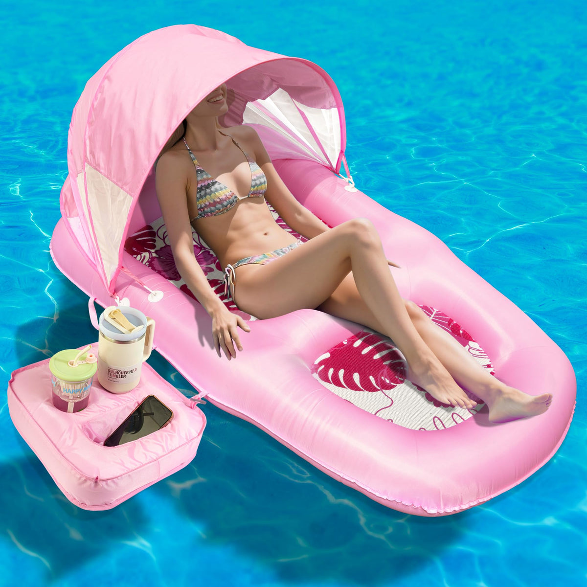 POOLACC sun canopy provides shade and UV protection during pool days