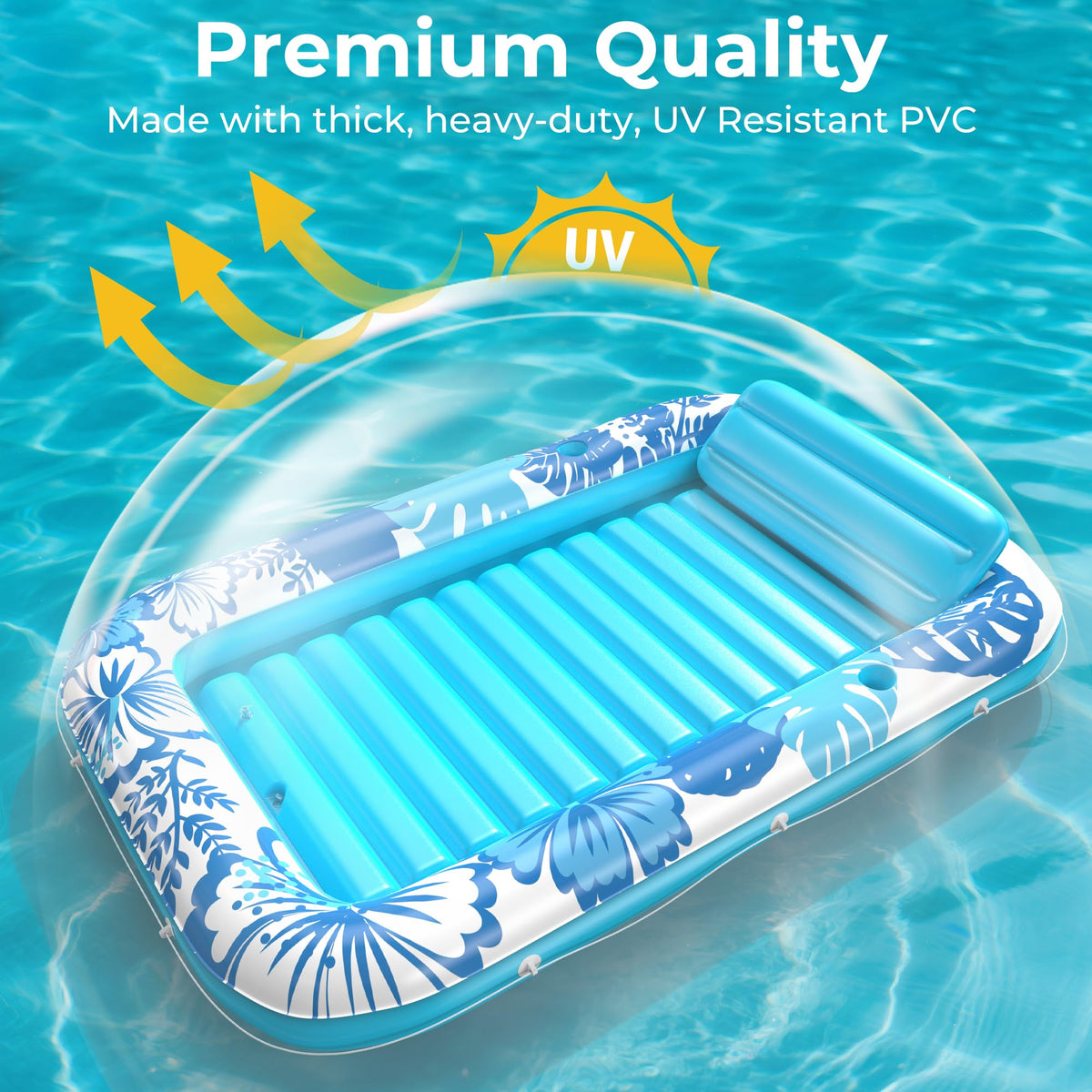 POOLACC pro-grade PVC is UV-resistant for sunny days
