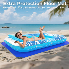 POOLACC protection mat shields the lounge from punctures during use