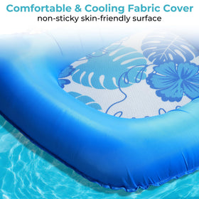 POOLACC quick-dry fabric lounger with breathable mesh seating stays cool