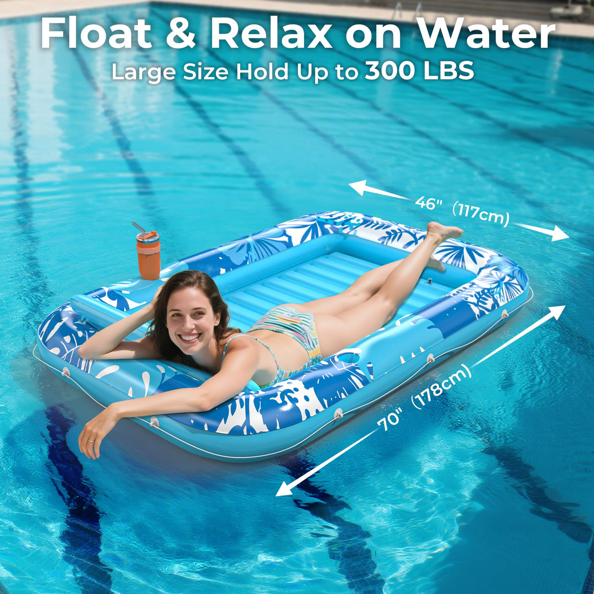 POOLACC upgraded cup holders fitting 40oz drinks for easy hydration