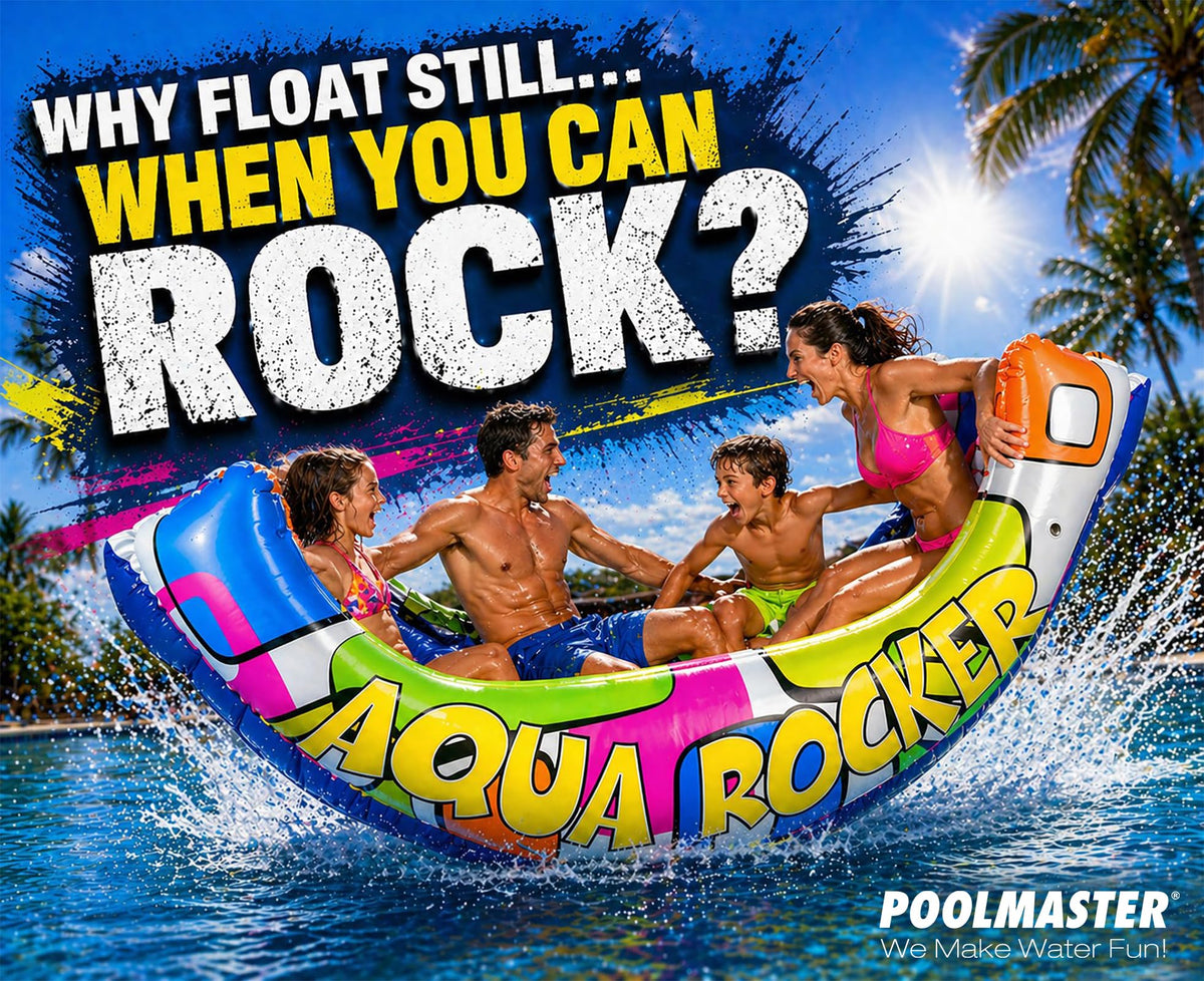 Poolmaster Aqua Rocker giant size supports multiple riders for shared fun.