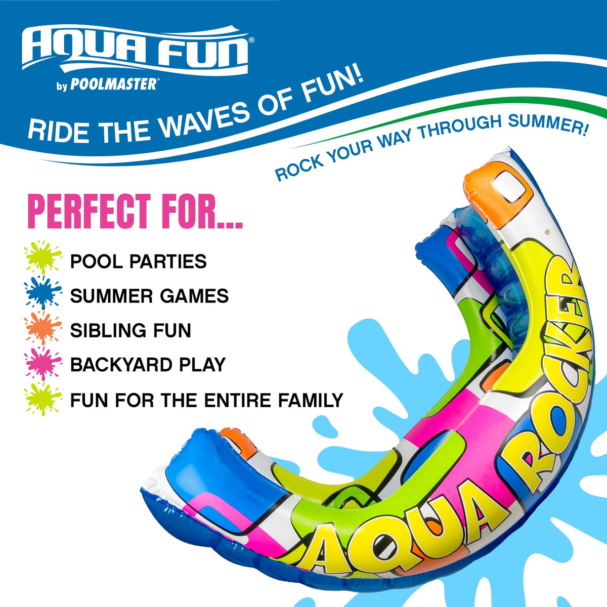 Poolmaster Aqua Rocker invites lounging and reading between splash sessions.