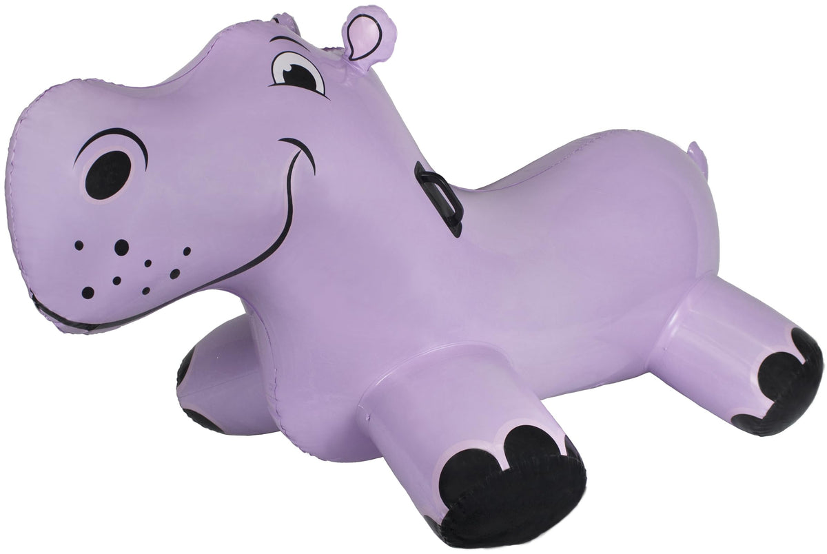 Poolmaster Happy Hippo inflatable float, giant purple, ideal for pool and lake fun