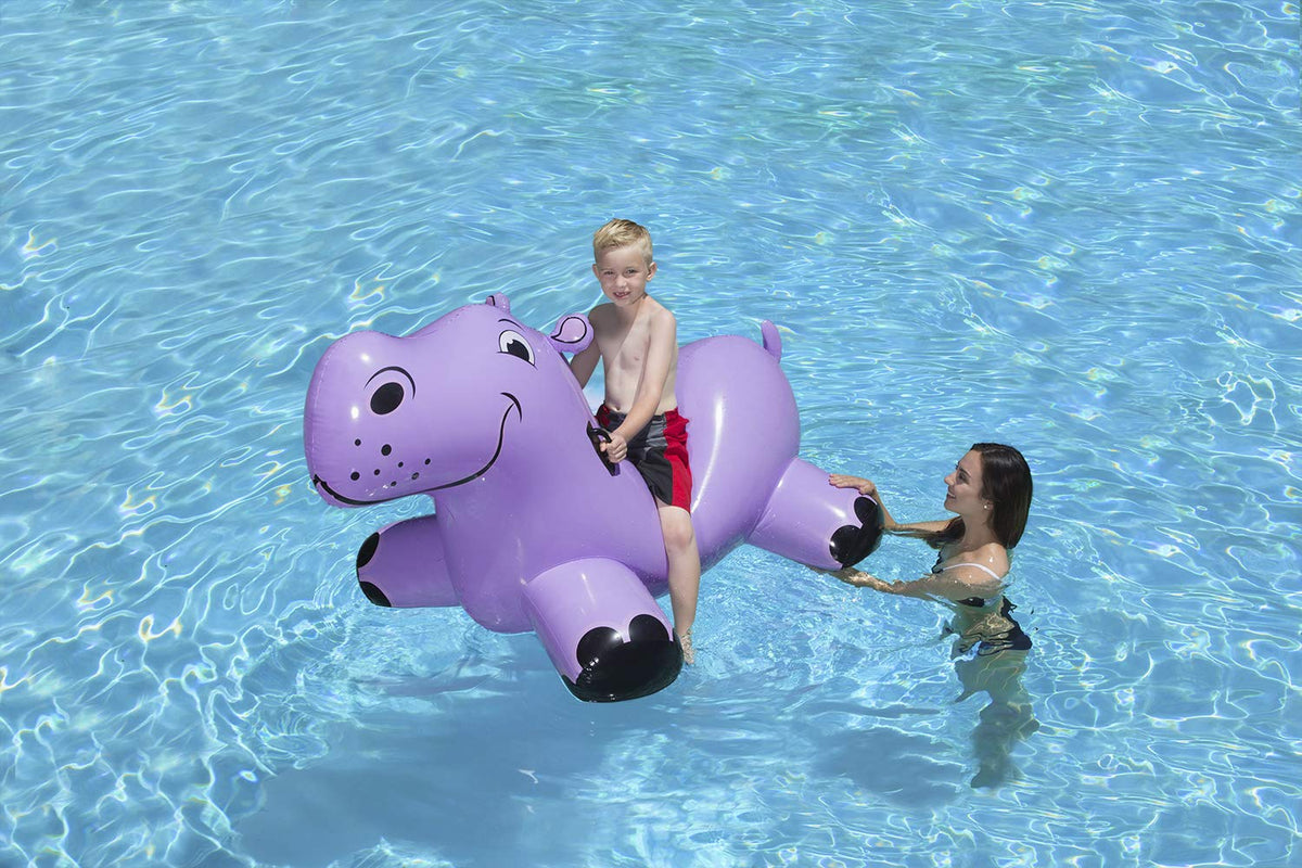 Poolmaster Happy Hippo four jumbo feet for safe, playful fun for all ages