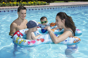 Poolmaster Mommy and Us left seat for two kids with parent nearby for splash time