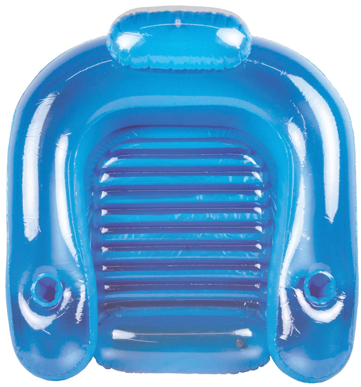 Poolmaster Paradise water chair deflated size 38x36 inches for easy storage.
