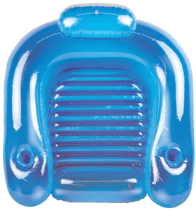Poolmaster Paradise water chair deflated size 38x36 inches for easy storage.