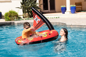 Poolmaster pirate boat seat offers secure center riding comfort
