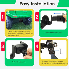 PoolTechX spherical connection enables smooth trailer turning during playtime.