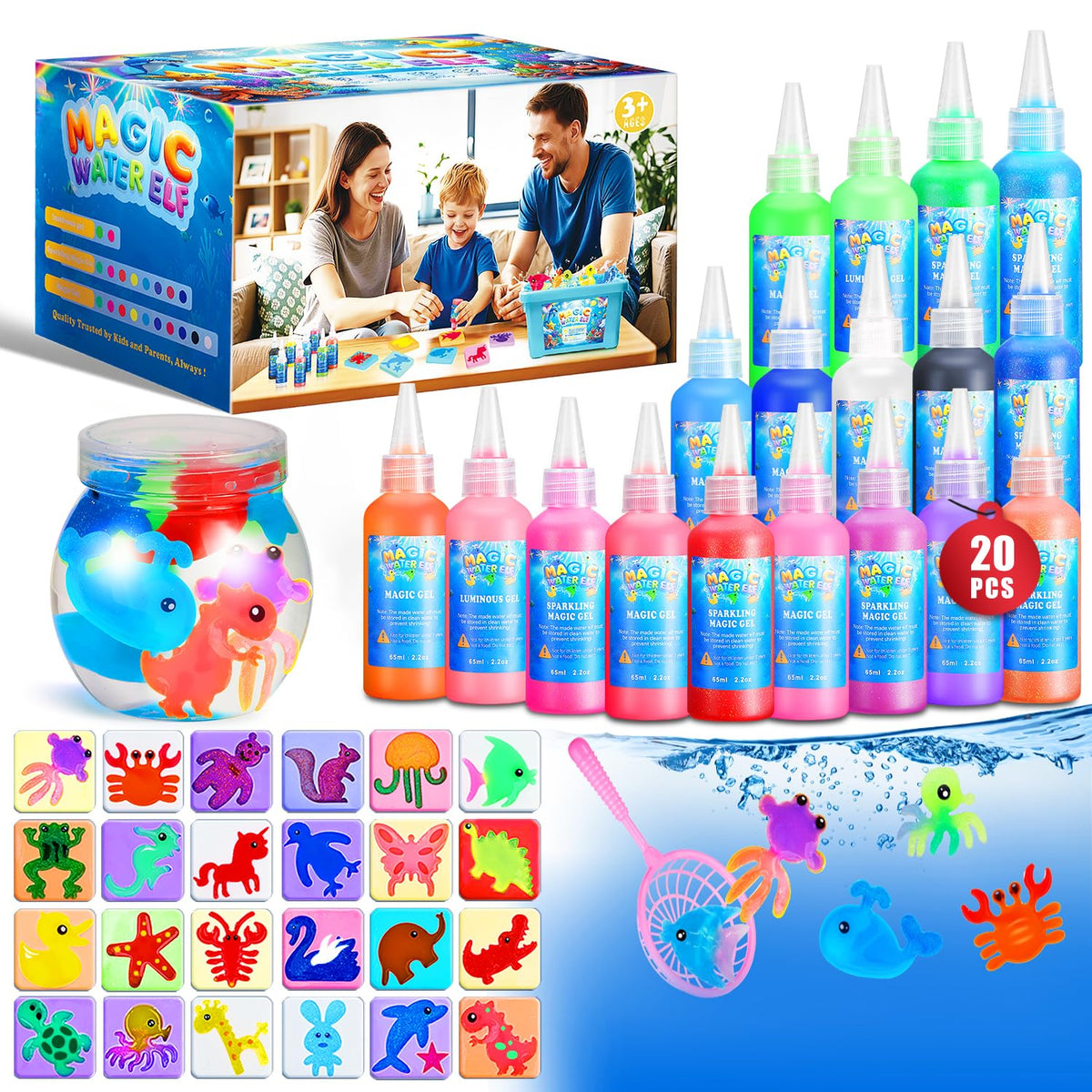 Poonoo Water Elf toy kit with 25 molds boosts imaginative play