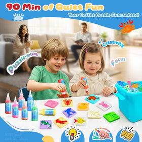 Poonoo 3D water pets activity kit encourages color recognition and creativity