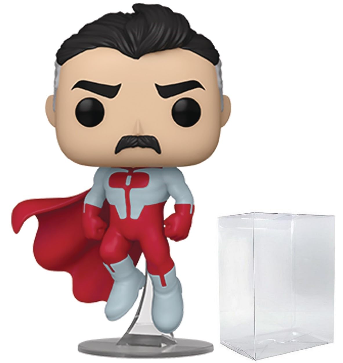 Compact 3.75-inch POP Invincible Omni-Man figure fits on shelves.