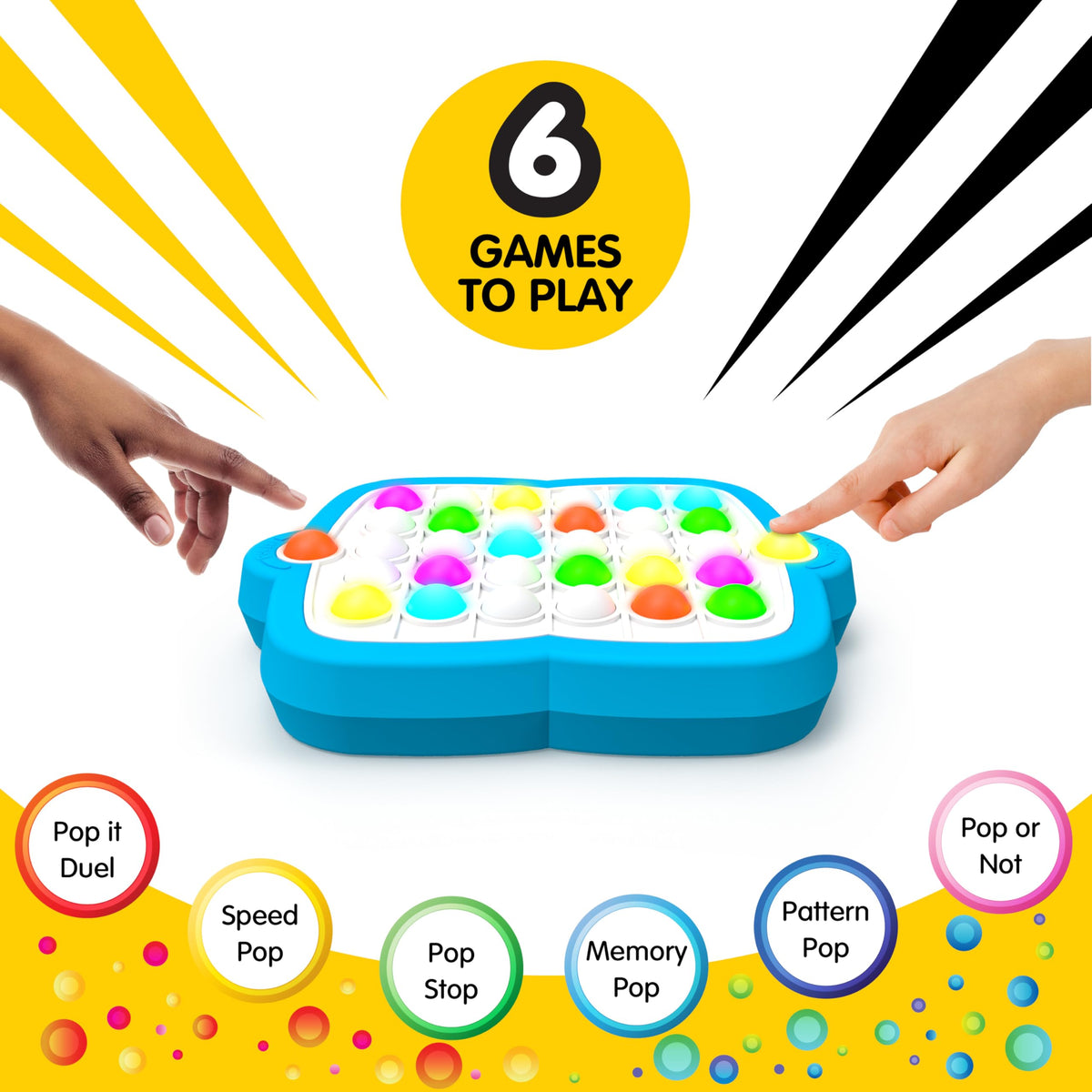 Pop It! Duel colorful bubbles invite family-friendly fun during game nights.