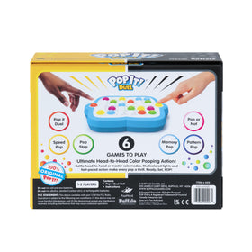Pop It! Duel multicolor LEDs provide immediate feedback and visual cues.