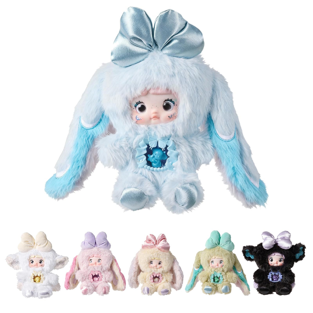 POP JOY Nommi plush blind box front view highlights cute face and collectible appeal.