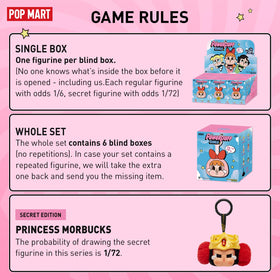POP MART Crybaby Powerpuff blind box offers a surprise fashion charm upon unboxing.