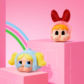 POP MART Crybaby Powerpuff plush features soft texture and bright details.