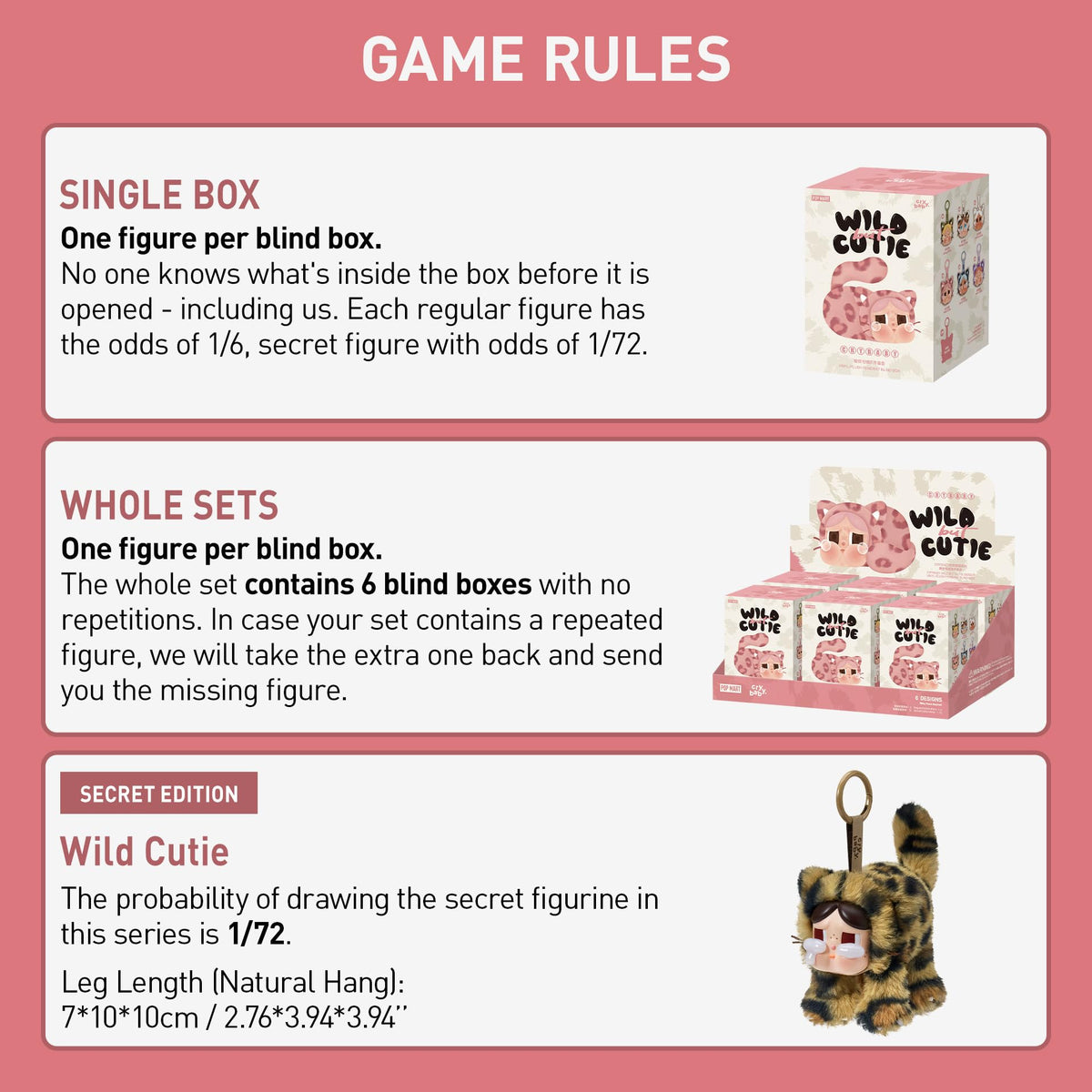 POP MART Crybaby Wild but Cutie blind-box front reveals a surprise collectible.