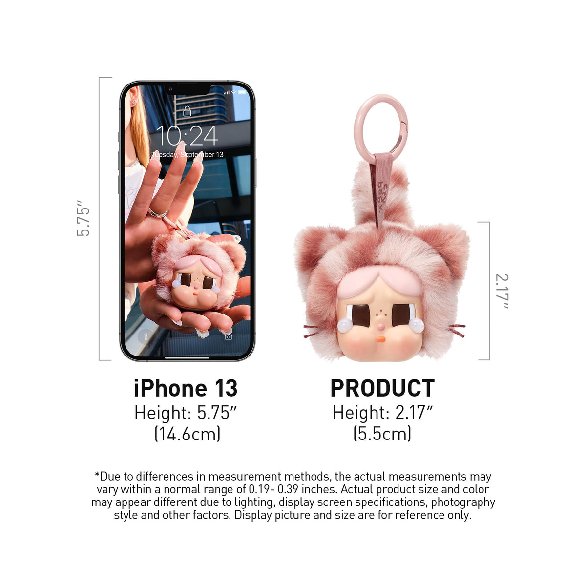 POP MART Crybaby Wild but Cutie 2.17-inch size is travel-friendly.