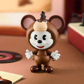 POP MART Disney Mickey Remixed compact figure fits desks and shelves.