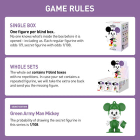 POP MART Disney Mickey Remixed random figure hints at a unique shelf display.