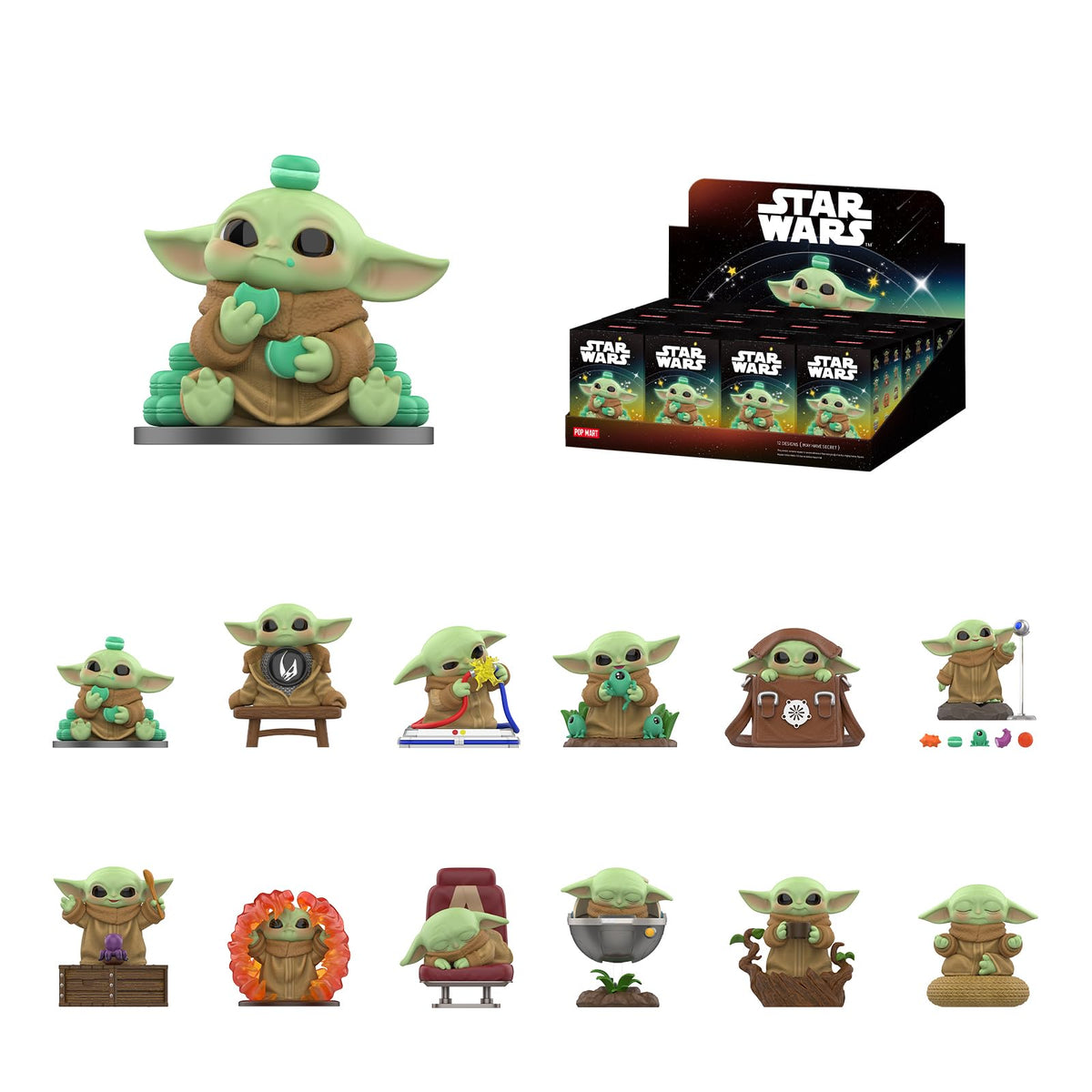 POP MART Grogu Tiny But Mighty box-front figure for display and gifting.