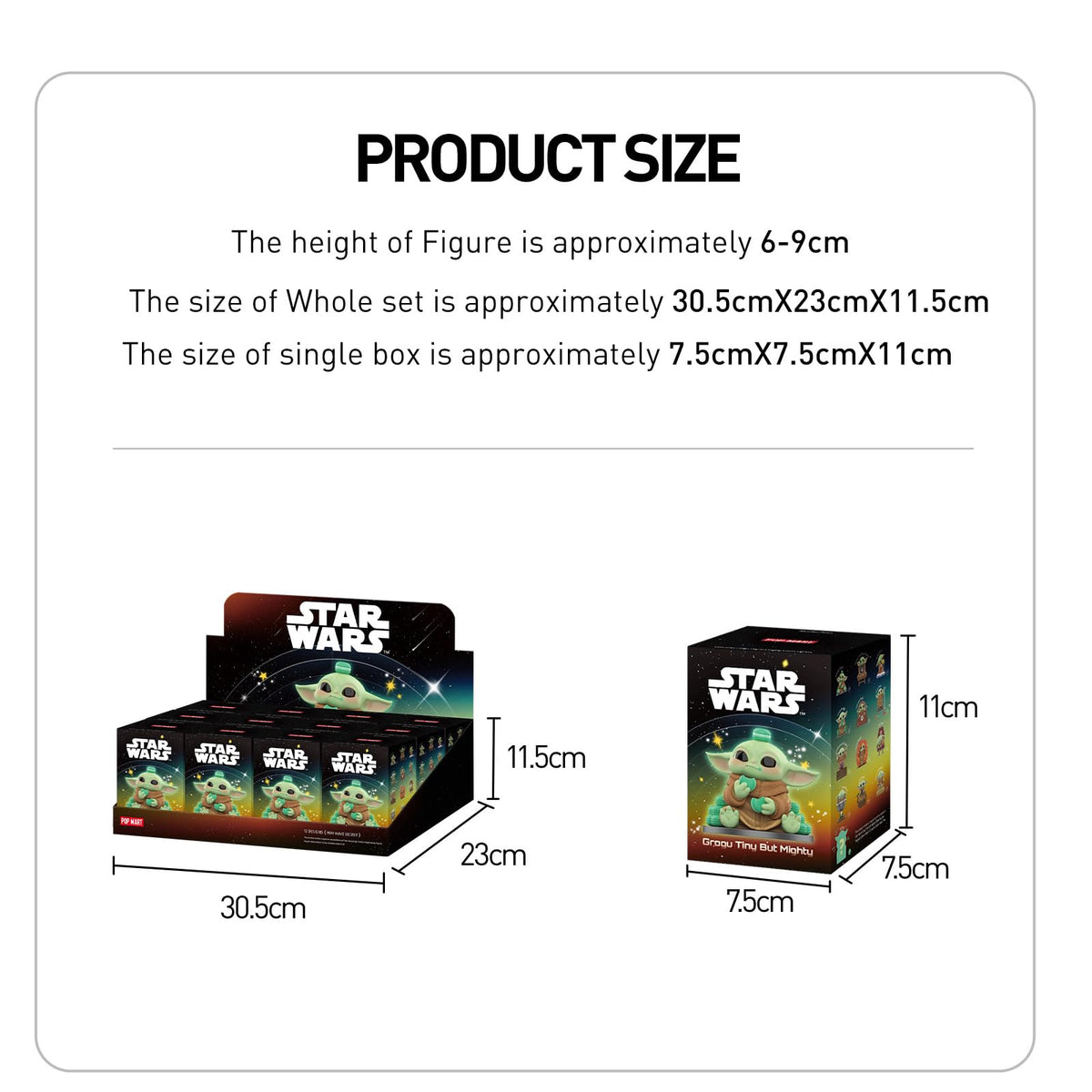POP MART Grogu Tiny But Mighty set supports trading with friends.