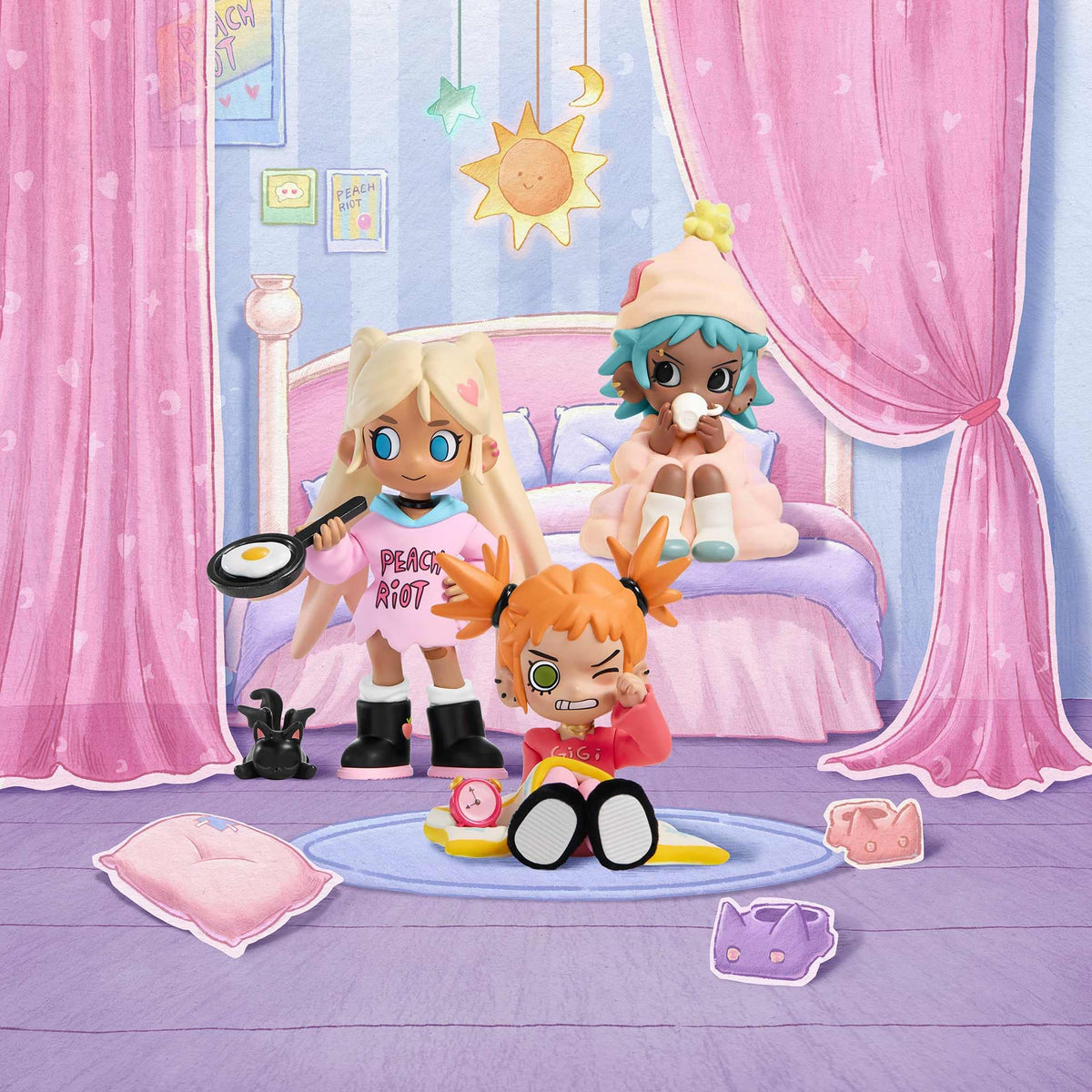 POP MART Lil Peach Riot Sleepover collectible, display-worthy and gift-ready.