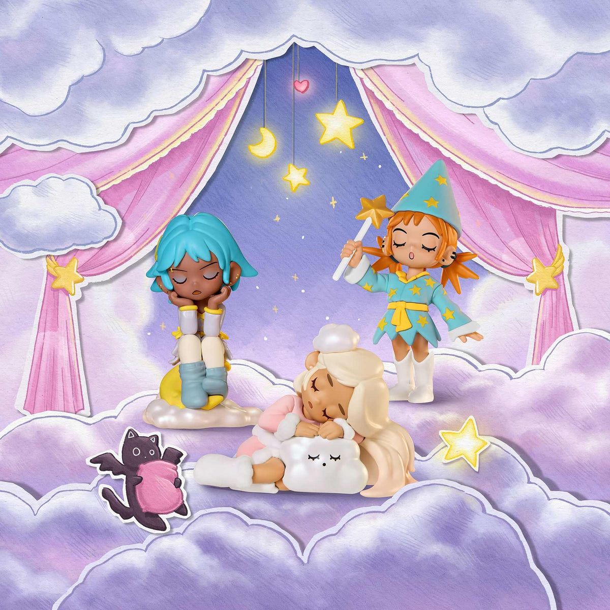 POP MART Lil Peach Riot Sleepover figure detail close-up, shows design quality.