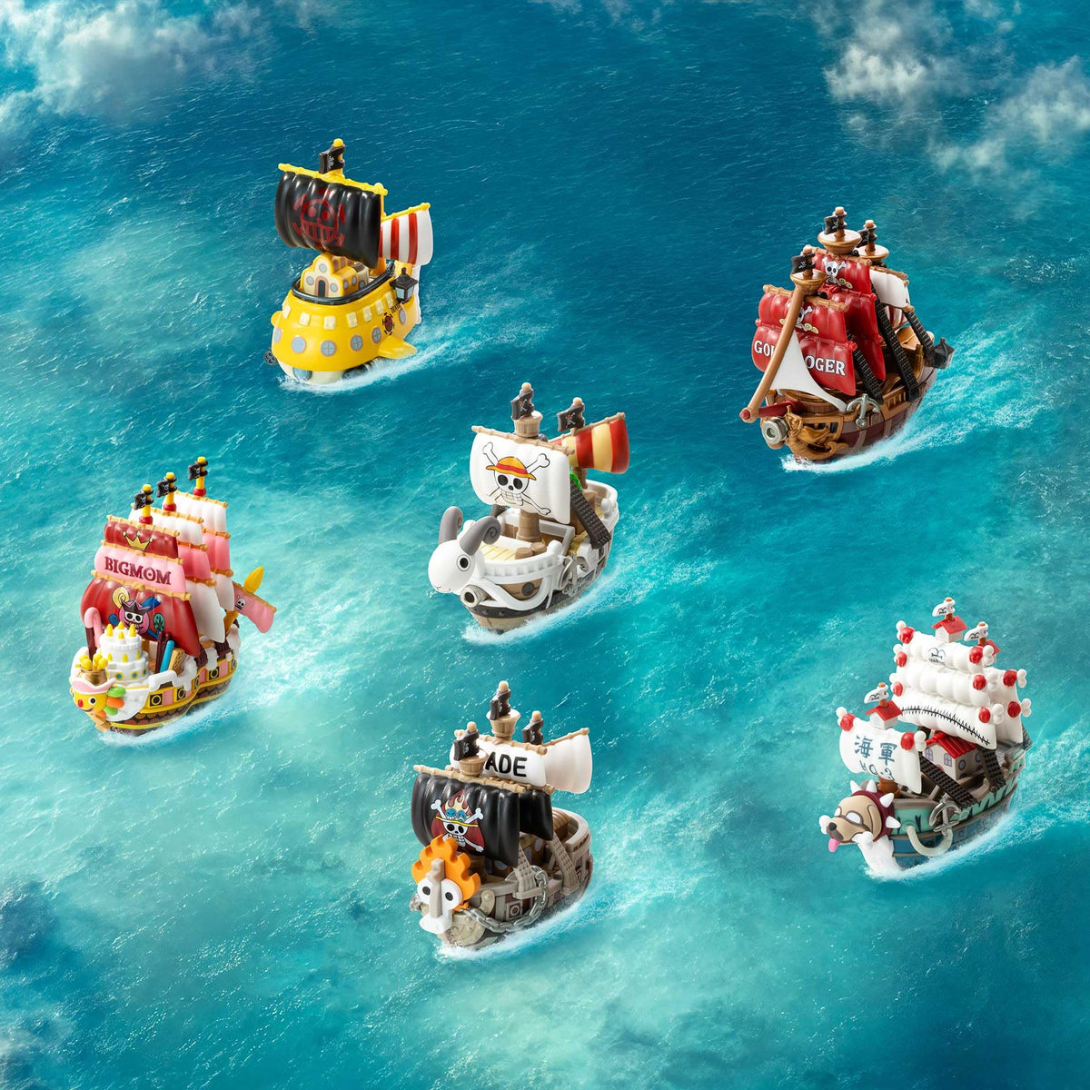 POP MART One Piece Vehicles gift ready display for any shelf