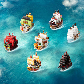POP MART One Piece Grand Line Vehicles materials include PVC ABS and paper