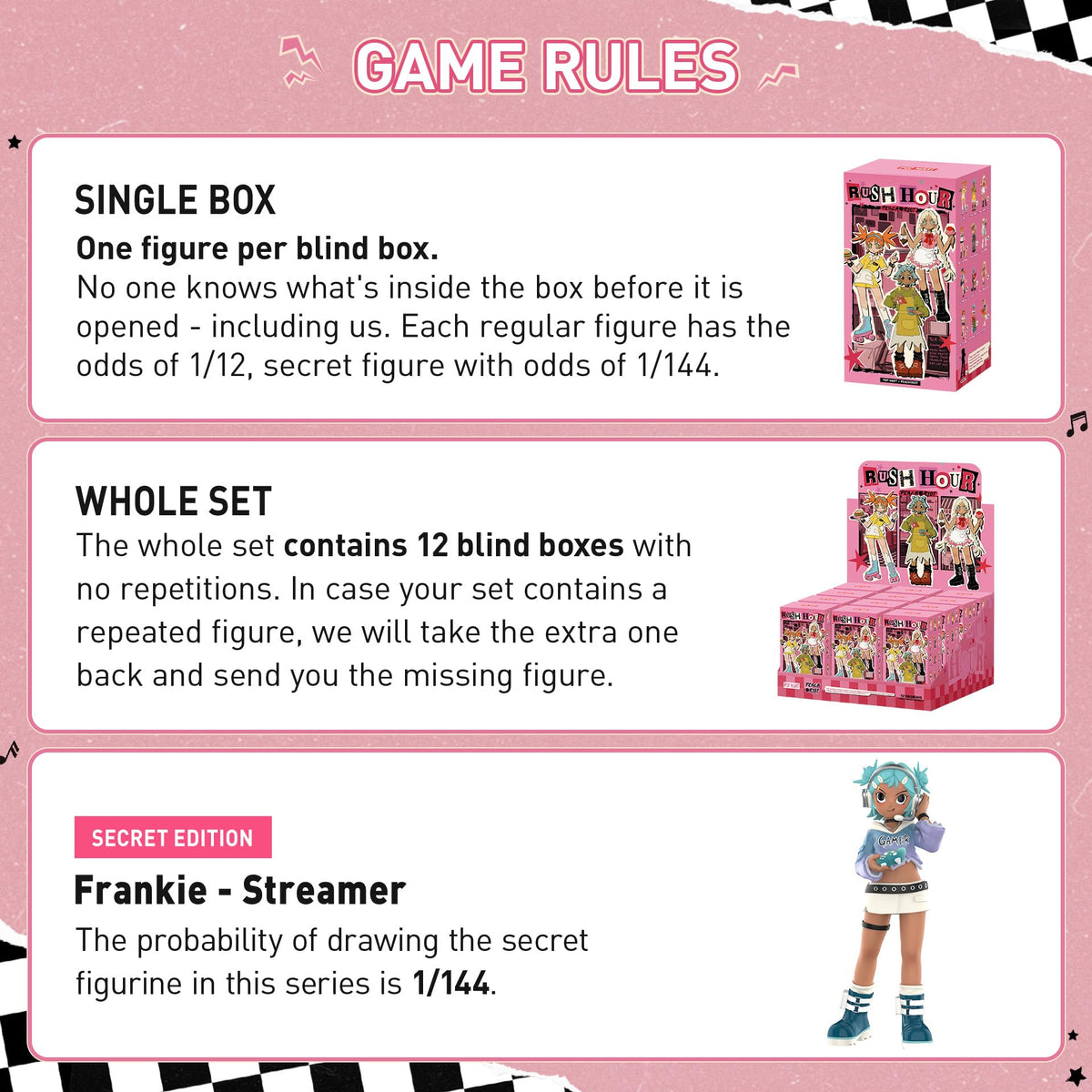 POP MART Peach Riot Rush Hour blind box unboxing adds surprise and anticipation.