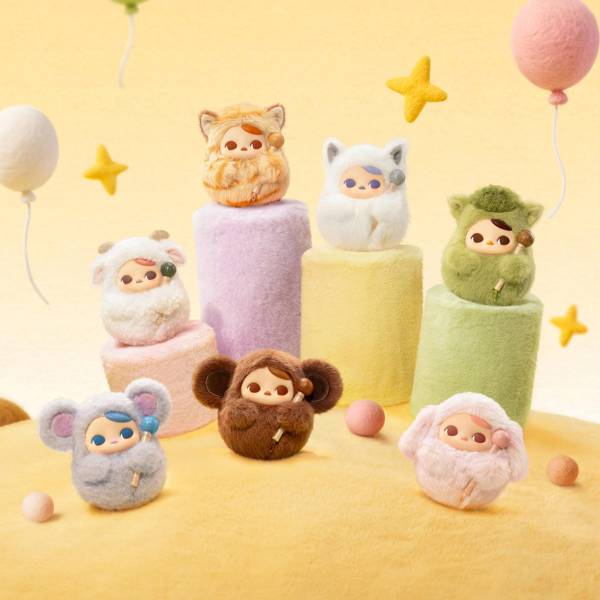 POP MART PUCKY Tap Tap Babies packaging box, ready-to-gift presentation.