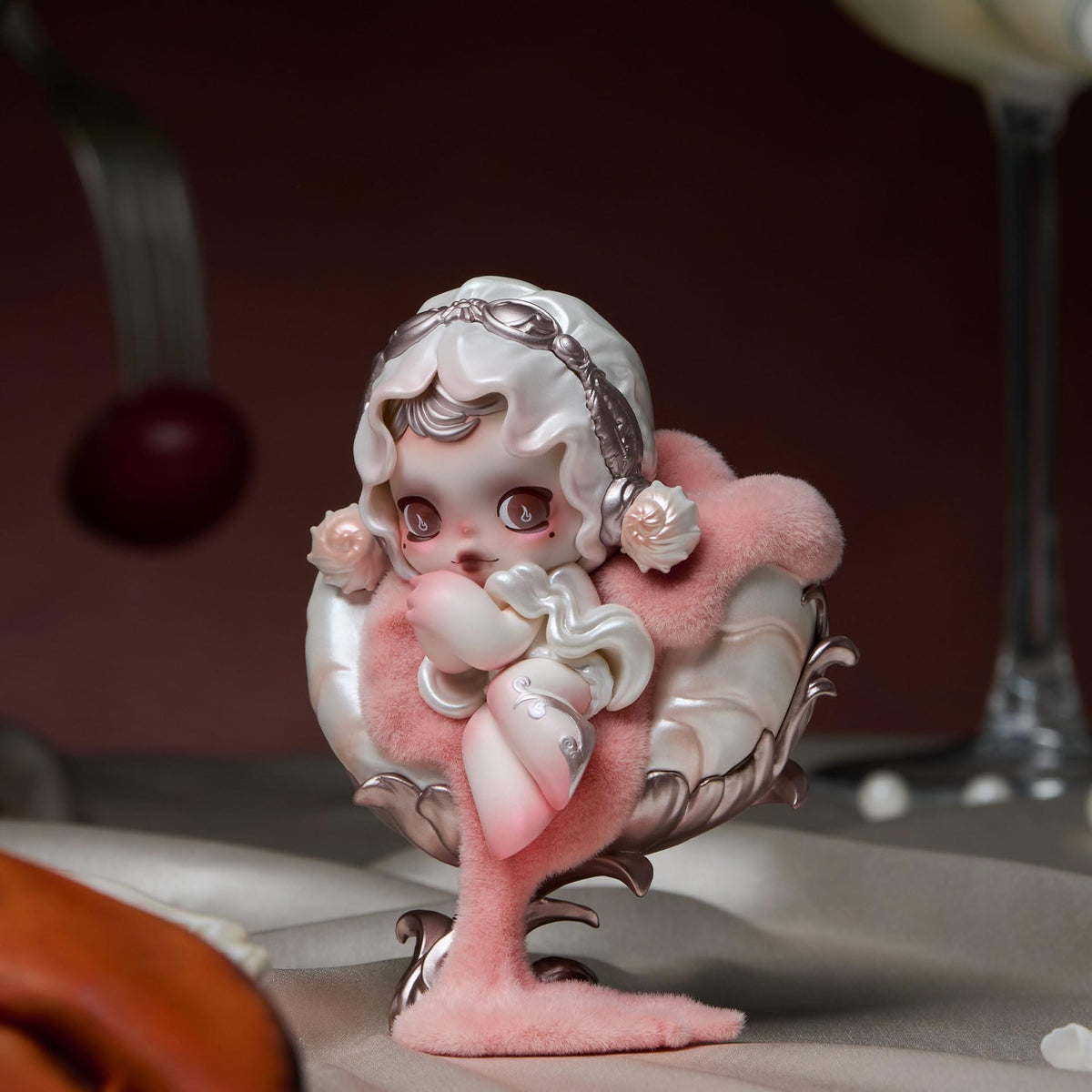 POP MART Skullpanda Feast Begins display setup, stylish home decor piece