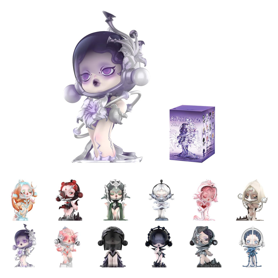 POP MART Skullpanda Sound Series figure front view adds character to shelves.