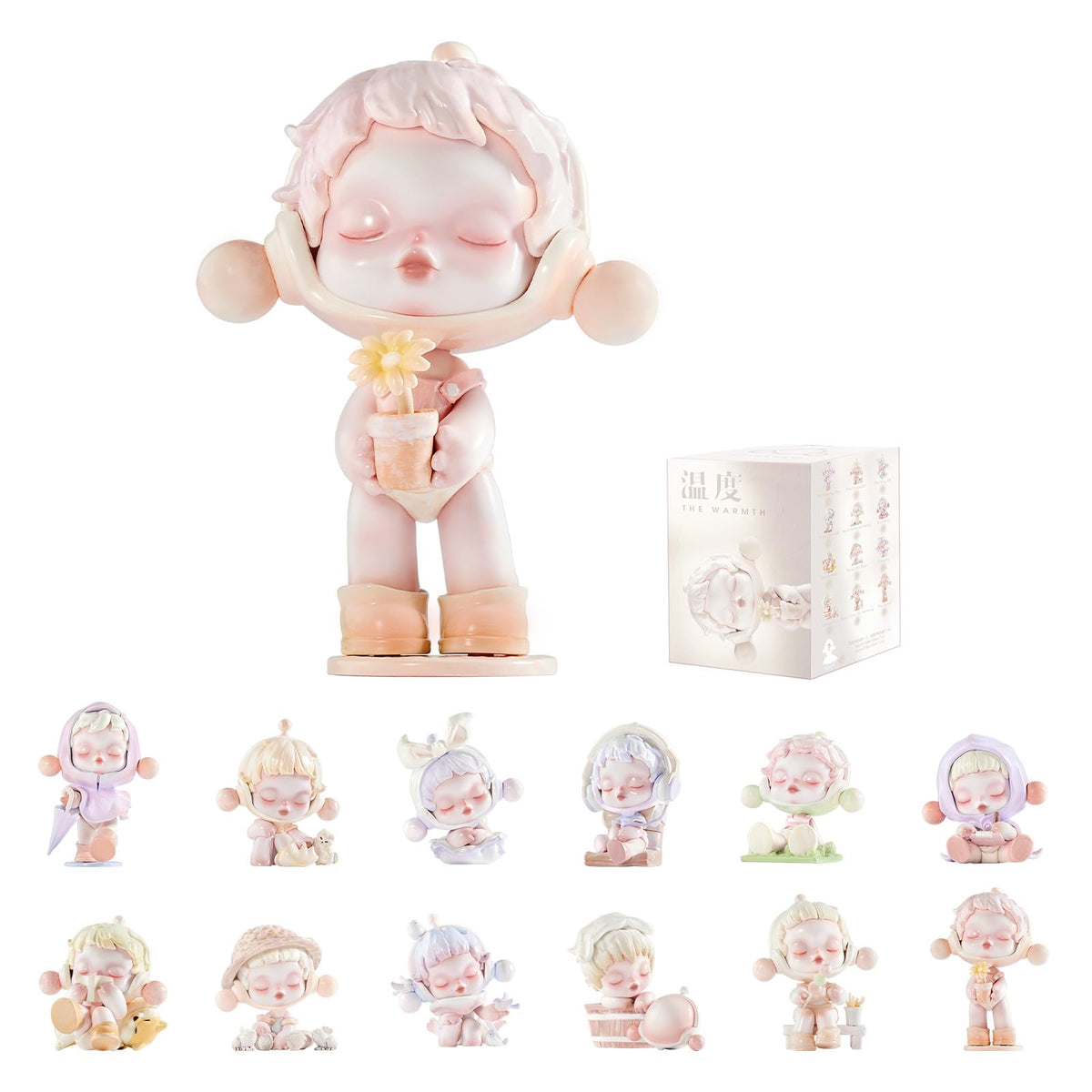 POP MART Skullpanda Warmth Series figure front view adds whimsy to a desk or shelf